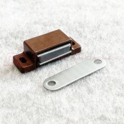 Heavy Duty Magnetic Catch For Caravan Motorhome Cupboards & Doors Brown