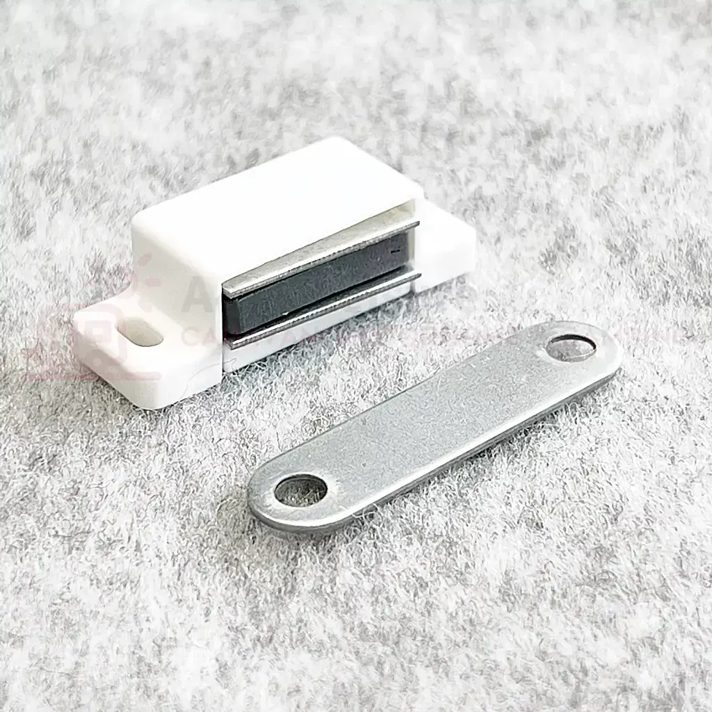 MroMax 10pcs Magnetic Touch Press Latches - White Cabinet Door Catch For Cupboard Drawer