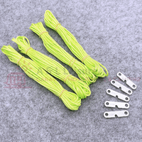 Hi-Viz Yellow Fluorescent Guy Line  Awning Tent 4 x 500cm & Straight Runners