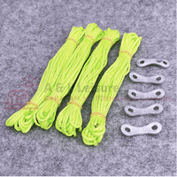 Hi-Viz Yellow Fluorescent Guy Line Rope Awning, Tent 4 x 500 & Bent Runners