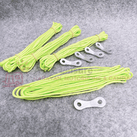 Hi-Viz Yellow Fluorescent Guy Line Rope Awning, Tent 4 x 500 & Bent Runners