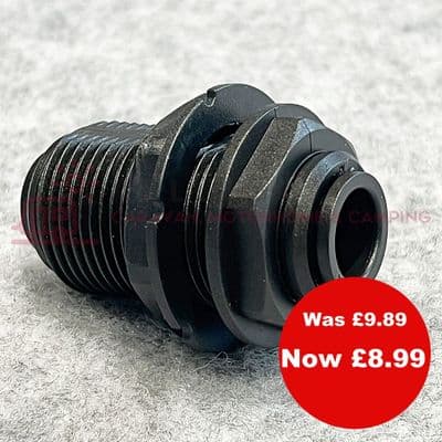John Guest 12mm Push Fit Bulk Head Water Fitting Connector
