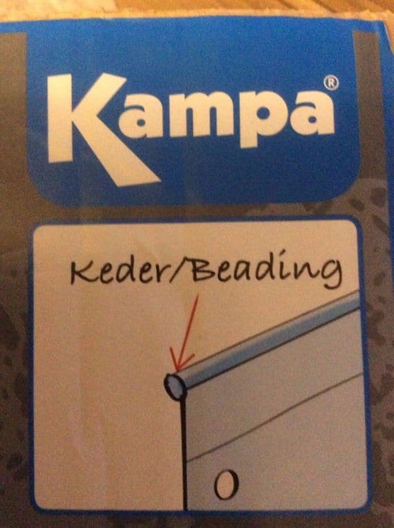 KAMPA Caravan Dual Fix Awning Draught Skirt 70cm 28" Limpet Fixings Points