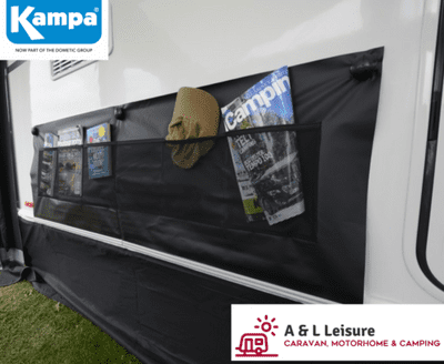 Kampa Double Wheel Arch Cover BLACK - With Limpet attachment system