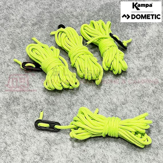 Kampa Hi-Viz Yellow Fluorescent Guy line Rope Awning, Tent, Camp 4 x 4m - CA0001