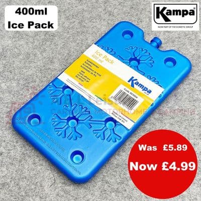 Kampa Slim Gel Ice Pack 400ML - Cool Bag Freeze, Caravan, Camping, - 203004