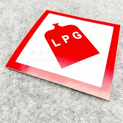 LPG Gas Locker Box LPG  Gas Warning Sticker