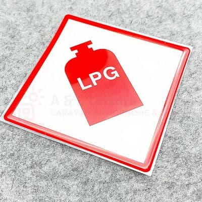 LPG Sticker Domed 3D Caravan, Motorhome, Camper Domed Tuffex