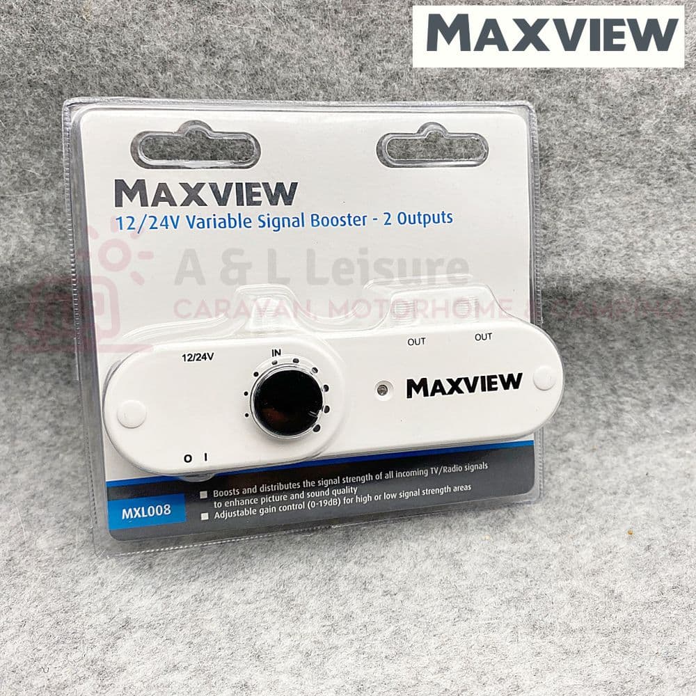 Maxview 12 / 24v Variable TV Signal Booster Caravan Motorhome Boat Truck MXL008