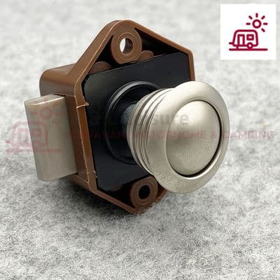 Mini NICKEL 15mm Push Button Catch Set Caravan, Boat, Camper,  Motorhome - AL110