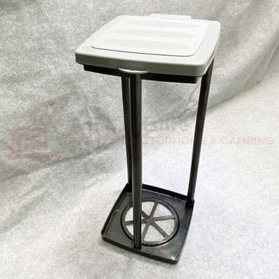 Multi Height Collapsible Eco Waste Bin & Sack Holder Black & Grey