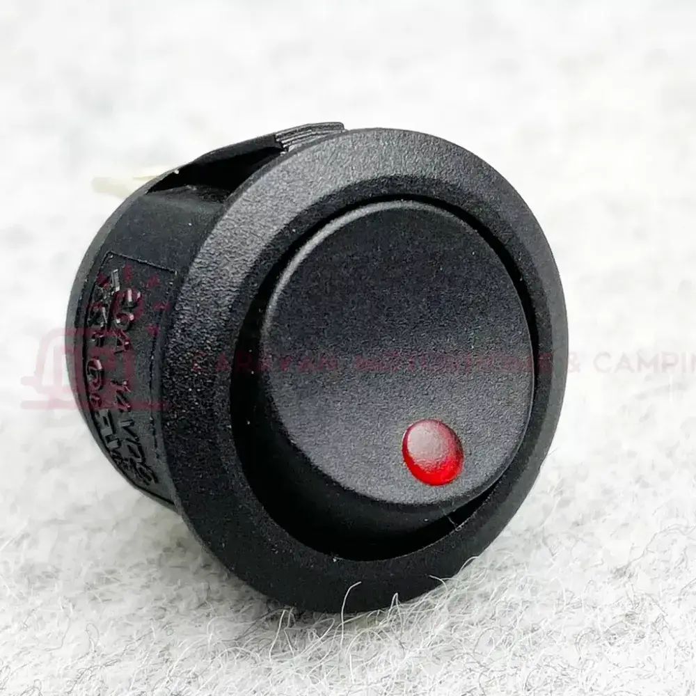 ON/OFF Round Rocker Switch LED illuminated 12V