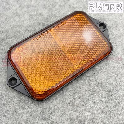 PLASTAR Rectangle Reflector AMBER Caravan, M-Home, Trailer Horse Box Truck WB338