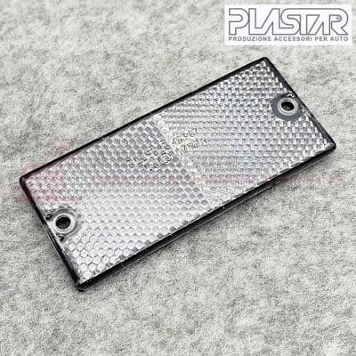 PLASTAR Rectangle Reflector WHITE Caravan, M-Home, Trailer Horse Box Truck WB374