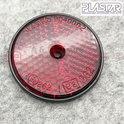 PLASTAR Round Reflector RED Caravan, Motorhome, Trailer, Horse Box, Truck WB358