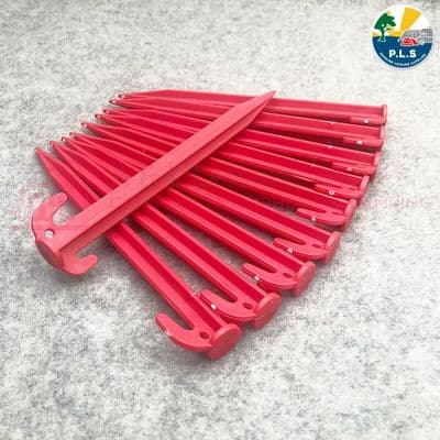 Plastic Awning Pegs 190mm x 10 - RED