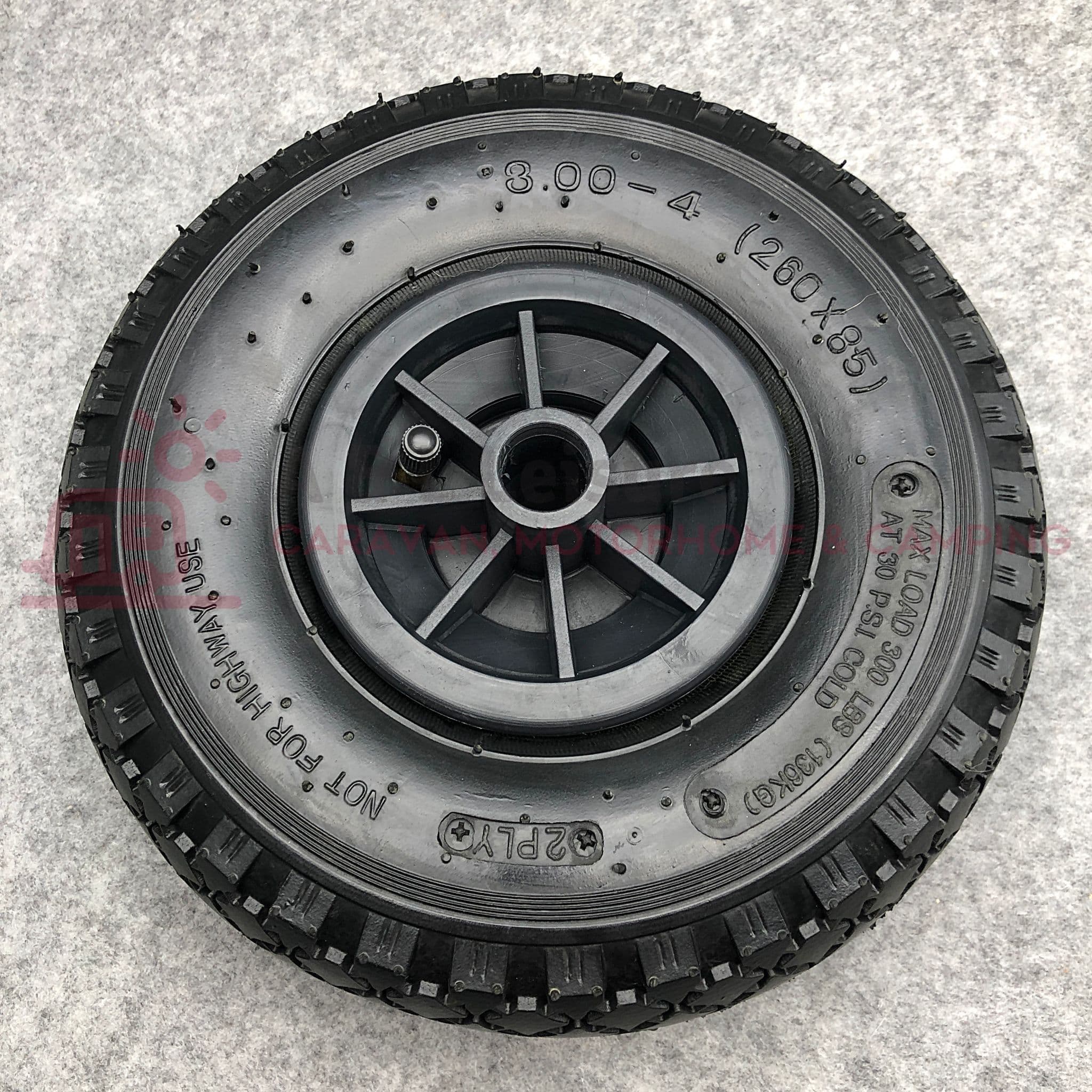 Pneumatic Spare Wheel & Tyre Suitable for 48mm Jockey Assembly