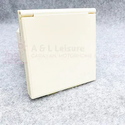 Powerpart Mains Hook Up Inlet Socket Flush Fitting - Beige