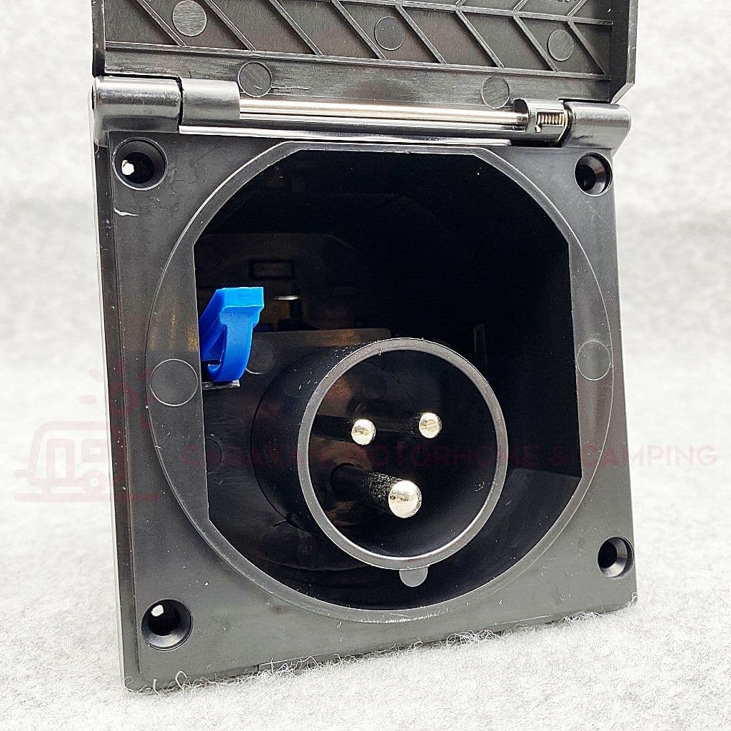 230V Mans Hook Up nlet Socket Caravan VW Motorhome Flush Fttng