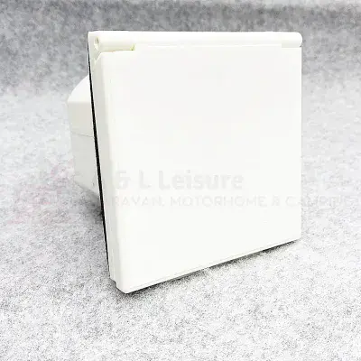 Powerpart Mains Hook Up Inlet Socket Flush Fitting - White