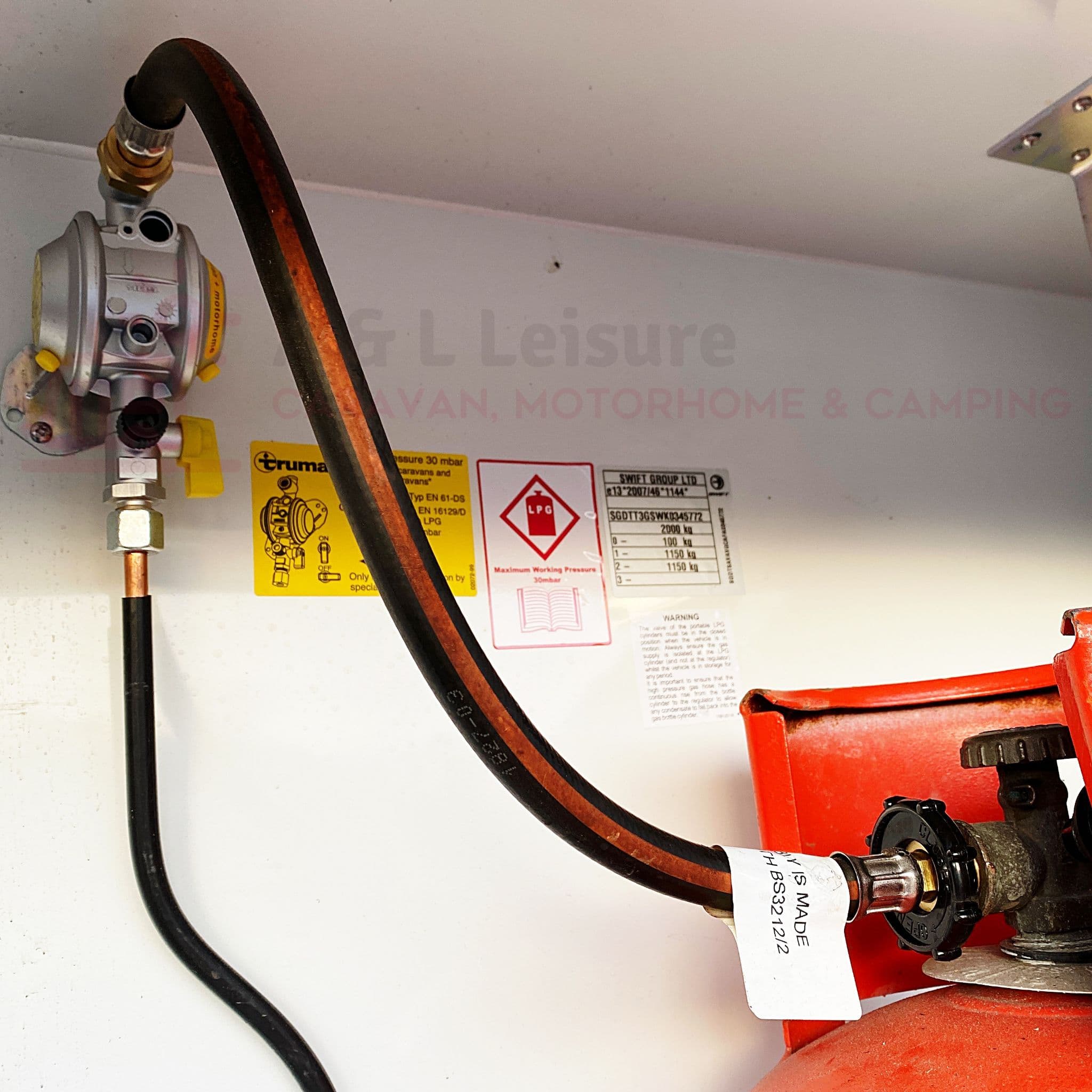 Propane Pigtail LPG Hose Assembly 0 45m With Handwheel