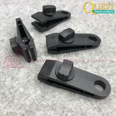 Quest Deluxe 4 Piece Clamp Set Tarpaulin Clamps - Instant Reusable Eyelets A2055
