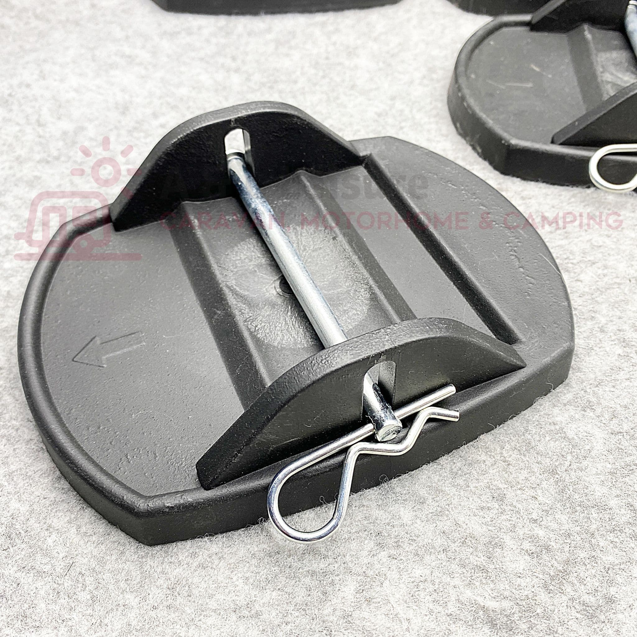 QUEST Jack Pads HEAVY DUTY With Metal Pins Universal Caravan Foot Pads