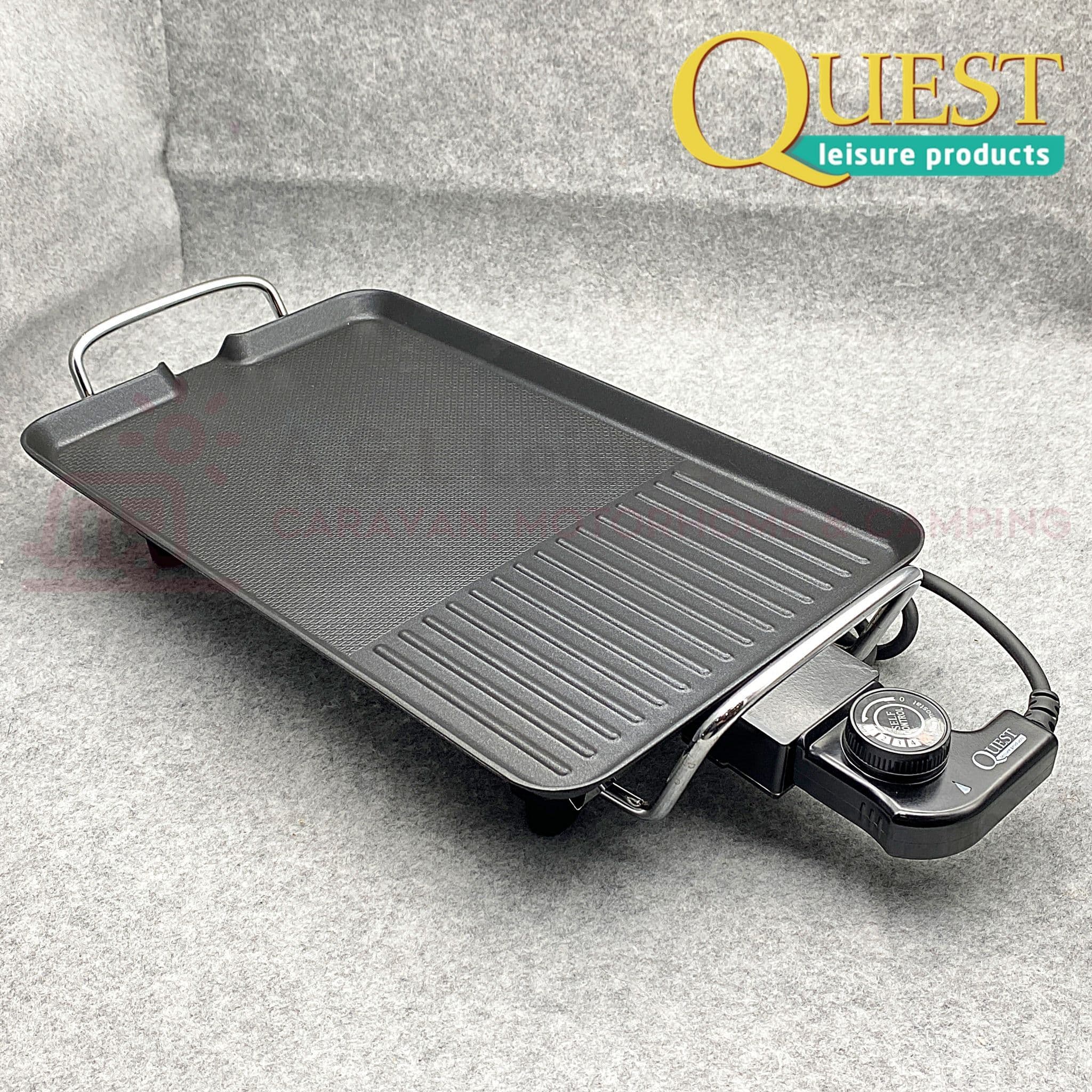 Quest Large Griddle 40 x 23 5 9cm Low Wattage Caravan Motorhome Camping K0012