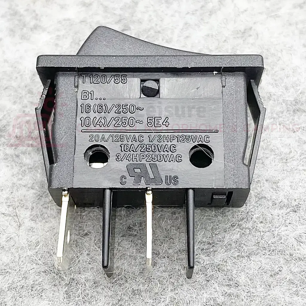 2-Pack 12V DC Black Rocker Switches - Rectangular 1/2 X 3/4 Inch ON/OFF
