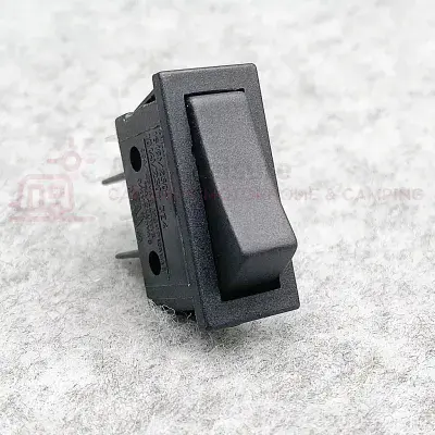 Rocker Switch ON / OFF Black 12 - 250v Caravan Panel Switch