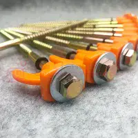 Screw In Heavy Duty Hard Ground / Rock Pegs - Orange
