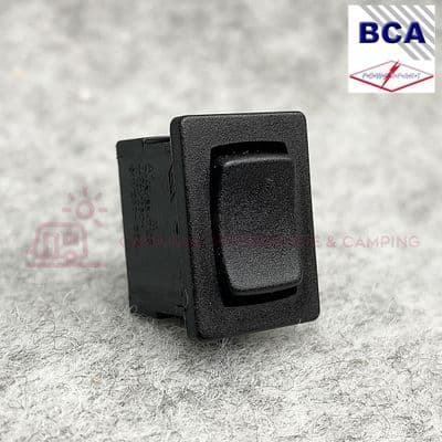 Small Mini Black Centre Off Rocker Switch Rectangle 12 - 250v  - 320015