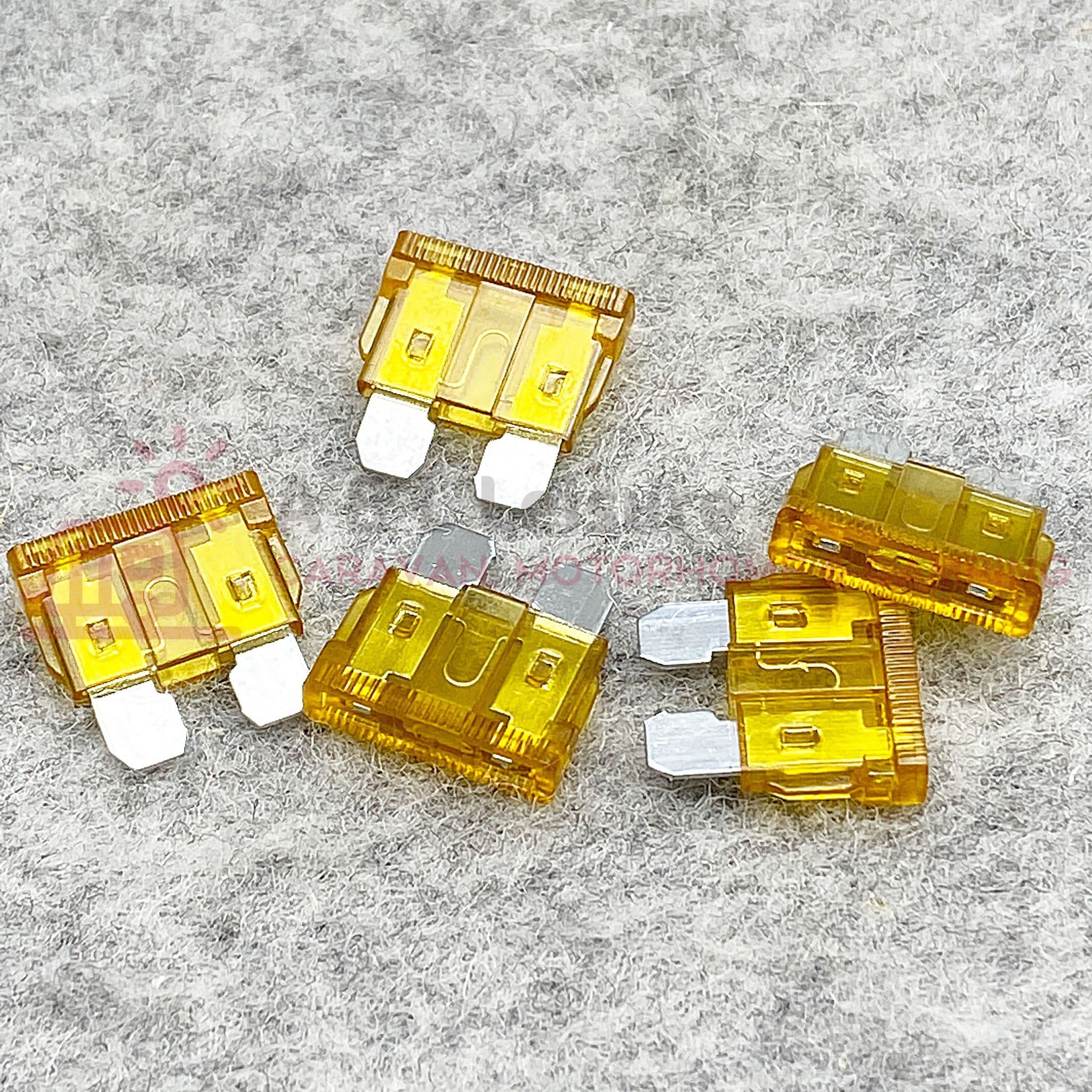 Spare Standard Blade Fuses X5 5 Amp For Caravan Motorhome Campervan