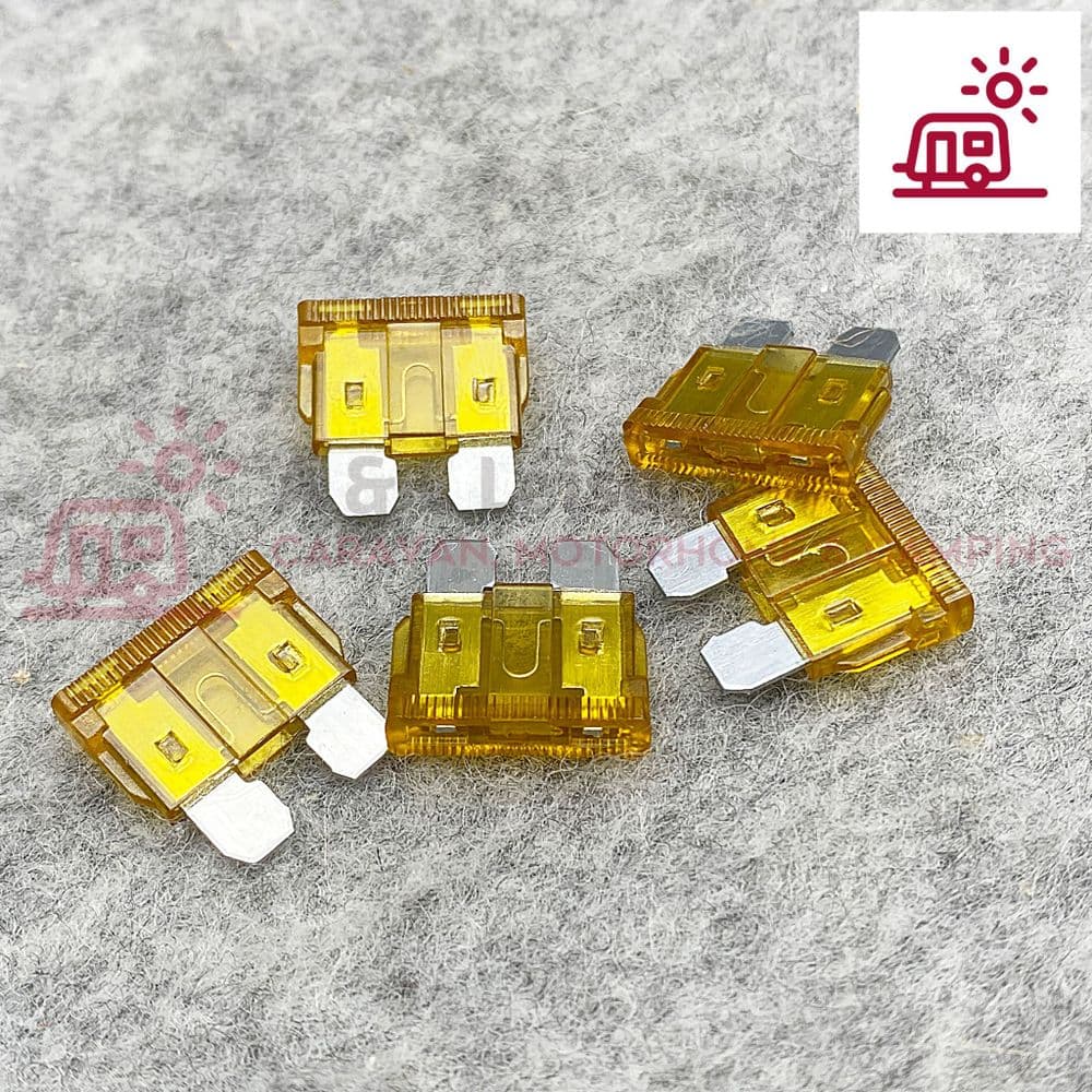 Spare Standard Blade Fuses X5 5 Amp For Caravan Motorhome Campervan