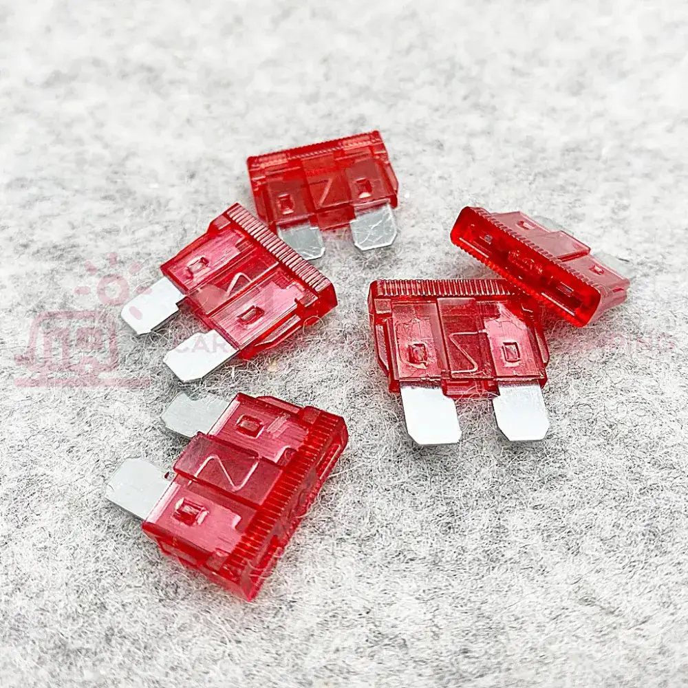 100-Pack Standard 10 Amp Blade Fuses - For Car, Van, Bike, Truck & Auto Electrical Systems