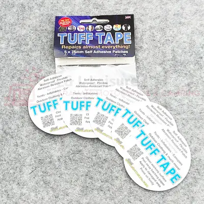 Stormsure Caravan Awning,Tent Patches Self adhesive Clear Patches  5 x 75mm