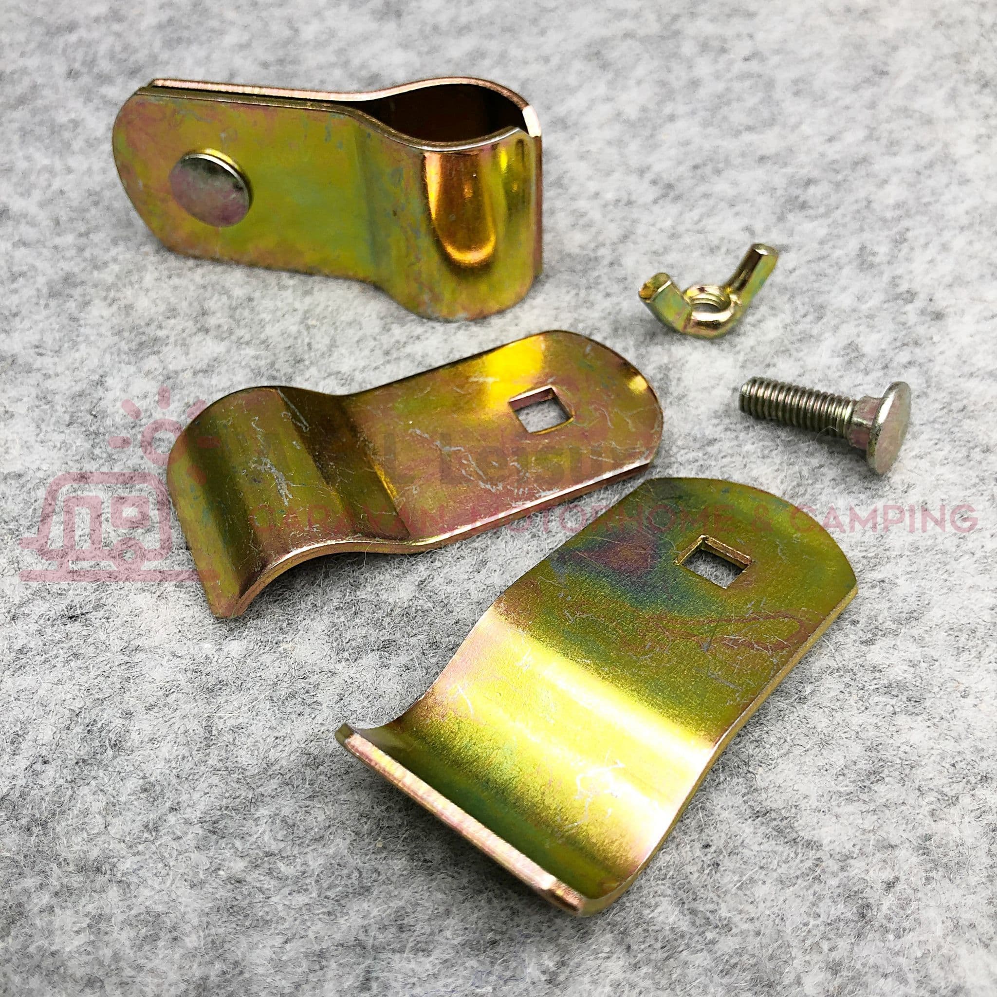 Tent Awning Pole Clips Tent Awning Clamps With Wing Nut 2 x 25-28mm 6999106