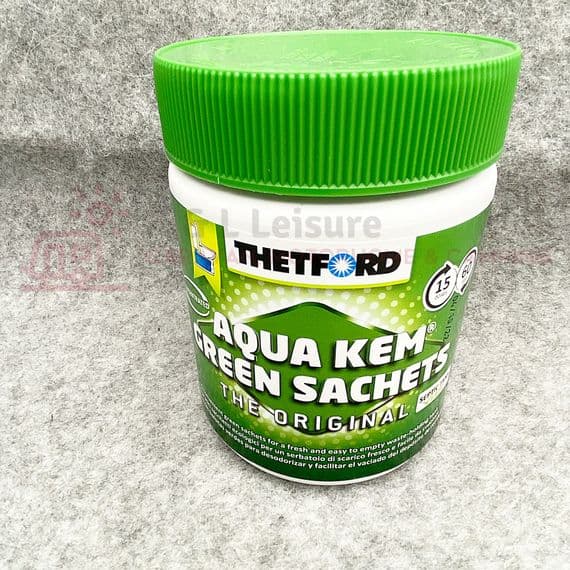 Thetford Aqua Kem Green Sachets The Original 15 x 30g Chemical Toilet