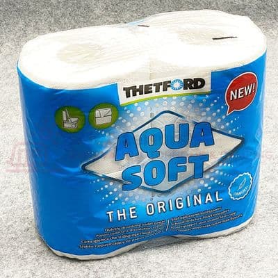Thetford Aqua Soft Quick Dissolving Toilet Roll 4PK