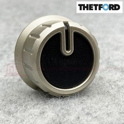 Thetford Spinflo Cooker Control Knob - Black / Brushed Nickel  - SPCC0375.BNK.BK