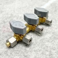TRUMA 3-Way Gas Manifold / Gas Tap 10 - 8mm Caravan, Motorhome Camper 24136-31DV