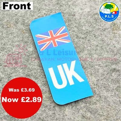 UK Car Number Plate Sticker FRONT Union Jack NO EU - AA448