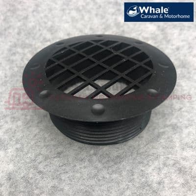 WHALE Fixed Ducting Vent Fitting Caravan Blown Air Ducting Vent BLACK DX6536