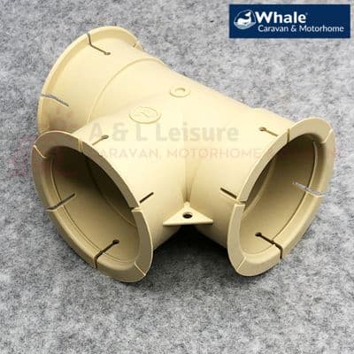 WHALE Space Heater Ducting Tee Connector 65mm Air Ducting Truma Caravan DX6503