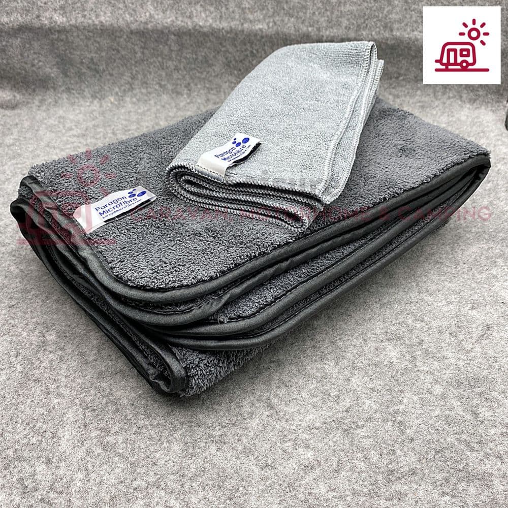 XL Caravan Drying Towel 60 x 80cm 1000gsm SUPER ABSORBENT & 40 x 40cm