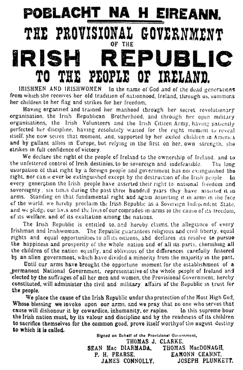 1916 Proclamation A3 Poster
