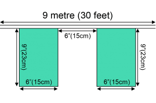 9m x 30 Flags