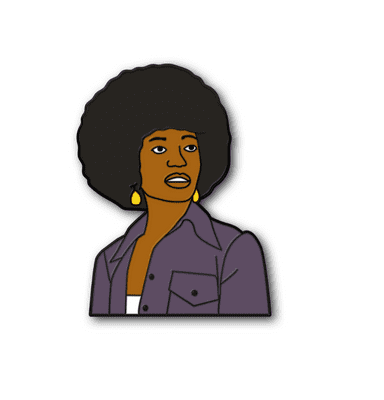 Angela Davis Pin Badge