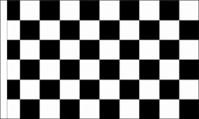 Black and White Check Flag (Sleeved)