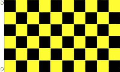 Black and Yellow Check Flag